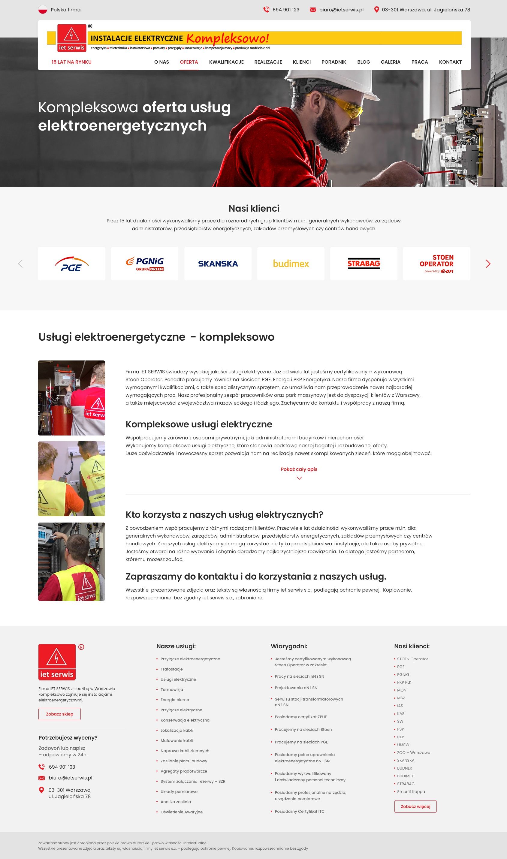 Strona firmowa dla branży przemysłowej z optymalizacją SEO